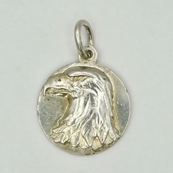 Tiffany & Co VINTAGE Sterling Silver Bald Eagle Pendant / Charm RARE - Picture 1 of 7